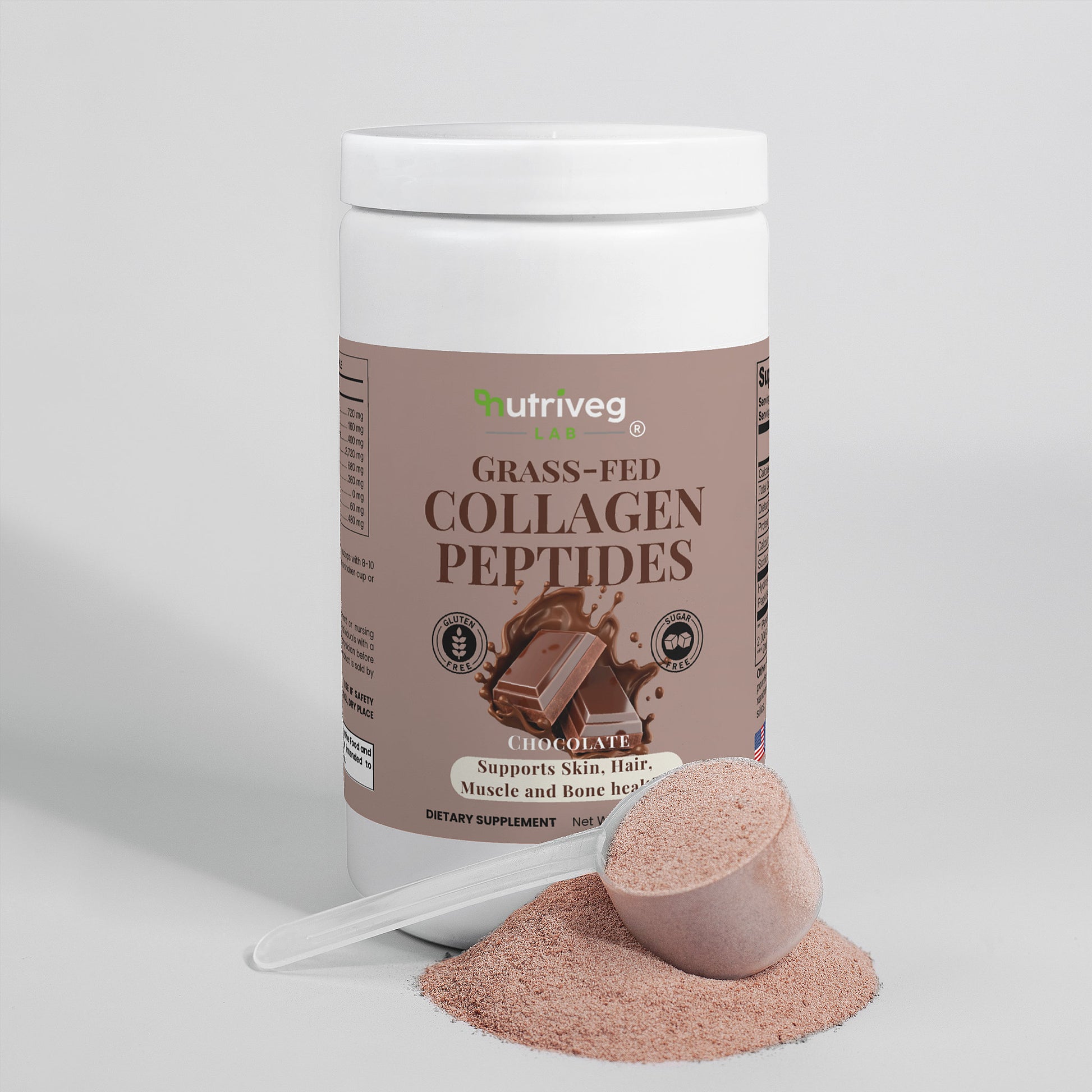 Grass-Fed Collagen Peptide Powder – Chocolate Flavor