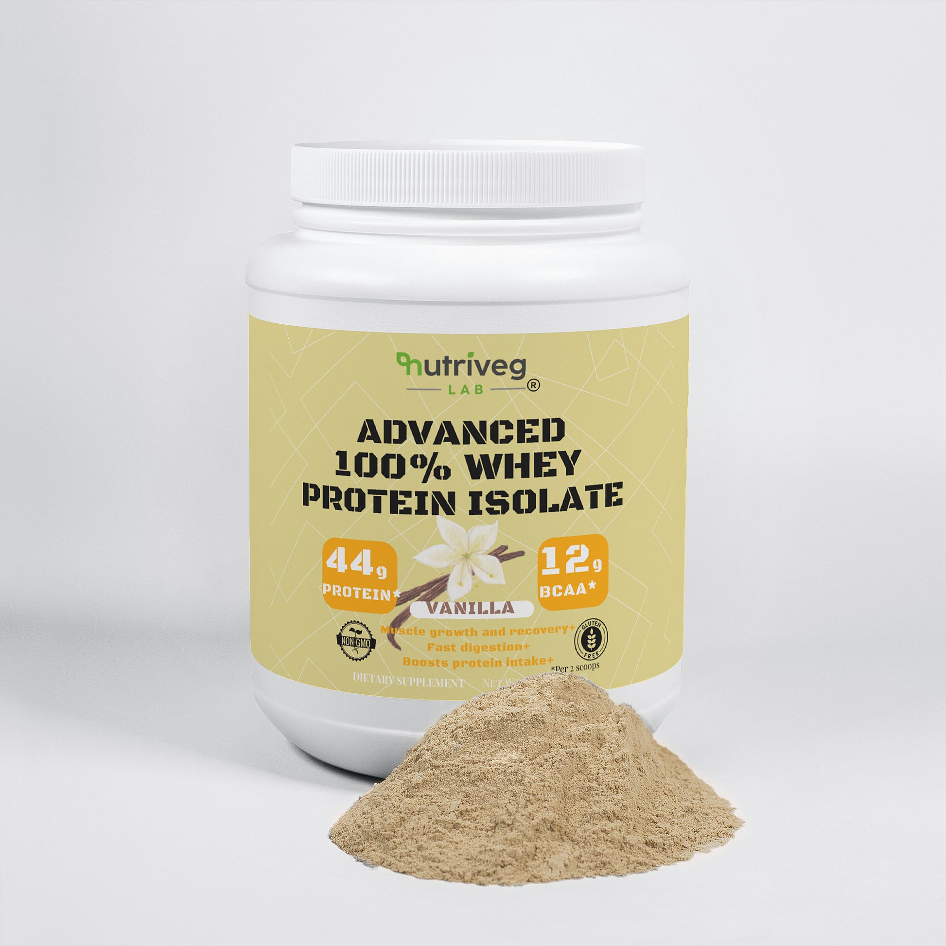 Advanced 100% Whey Protein Isolate – Vanilla Flavor