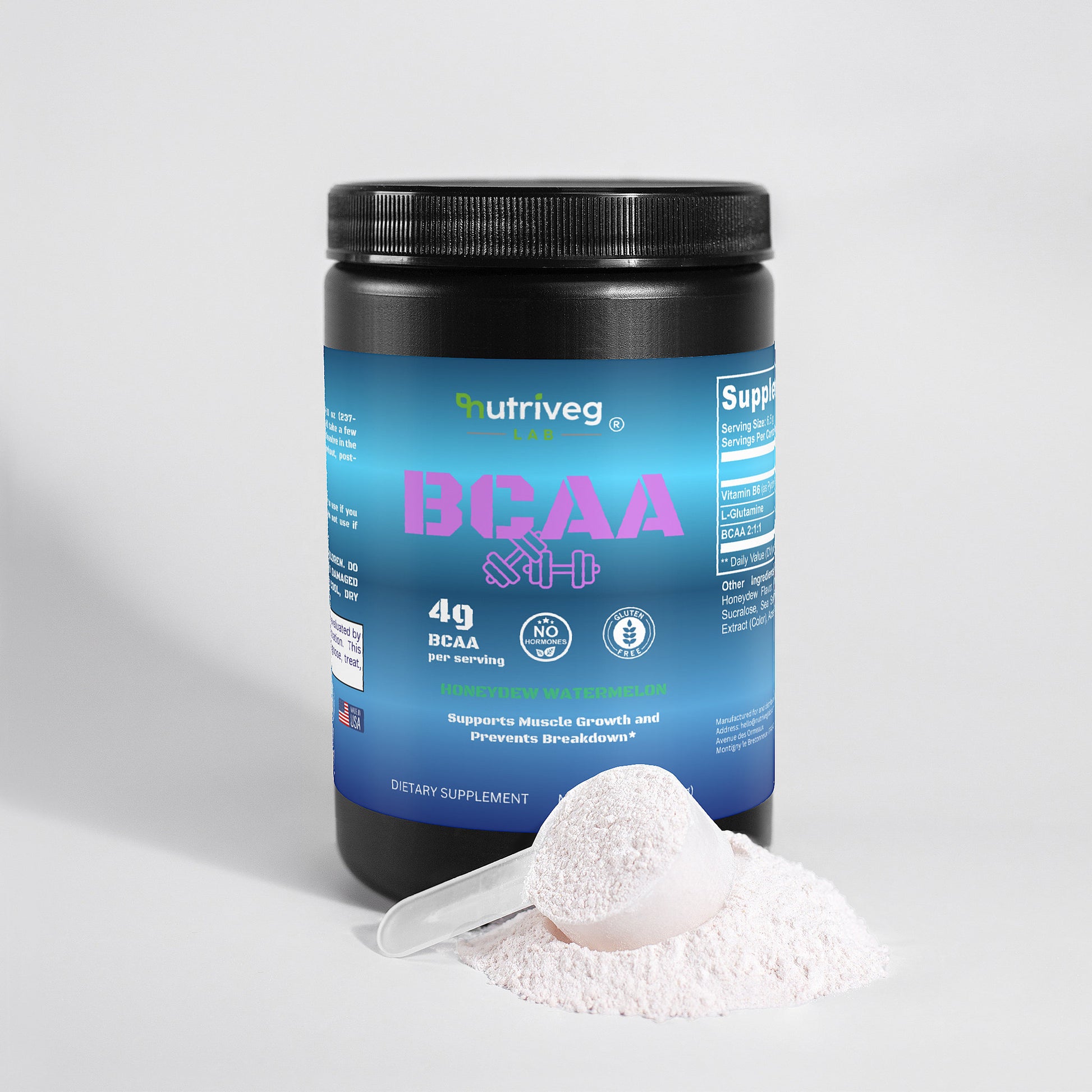 BCAA Post Workout Powder – Honeydew/Watermelon Flavor