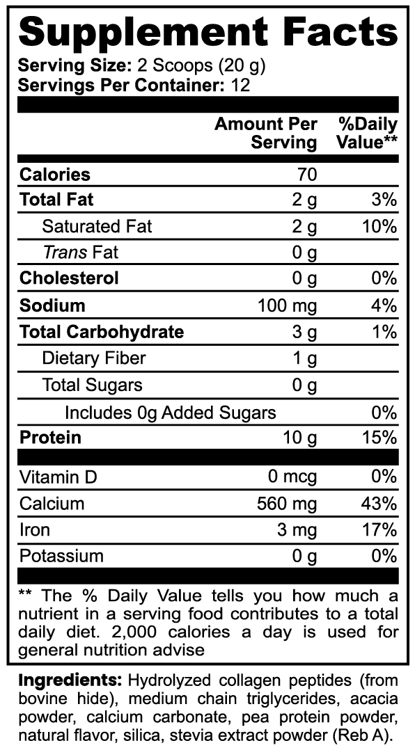 Grass-Fed Collagen Creamer – Vanilla Flavor